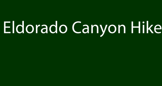 Picture of Eldorado Canyon Hike