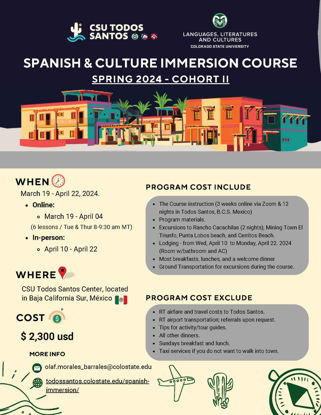 Picture of Spanish & Culture Immersion Course Spring Cohort II