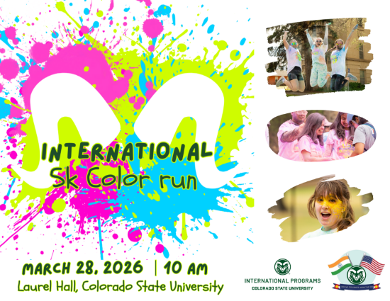 Color run logo and images from previous race